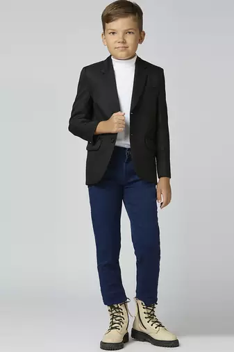 full sleeves solid elegance blazer - black