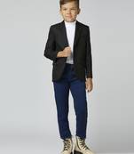 full sleeves solid elegance blazer - black