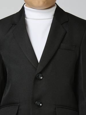 full sleeves solid elegance blazer - black 2
