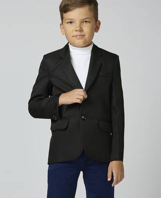 full sleeves solid elegance blazer - black 3