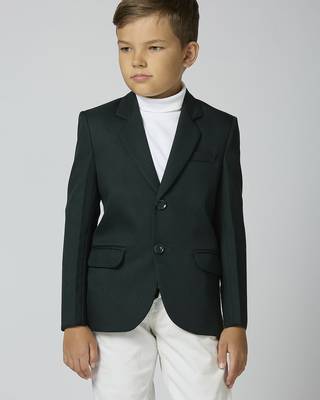 full sleeves solid elegance blazer - bottle green 3