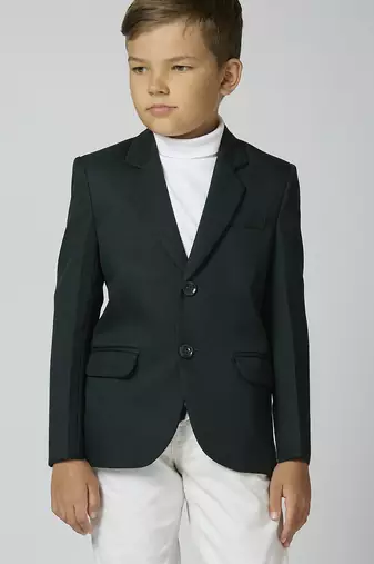 full sleeves solid elegance blazer - bottle green