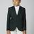 full sleeves solid elegance blazer - bottle green