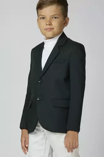 full sleeves solid elegance blazer - bottle green