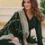 Elegant green georgette anarkali gown with heavy sequin embroidery work