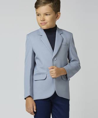 full sleeves solid elegance blazer - grey 3