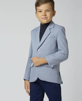 full sleeves solid elegance blazer - grey 4