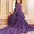 Elegant purple georgette embroidered gown with zari and sequin detailing