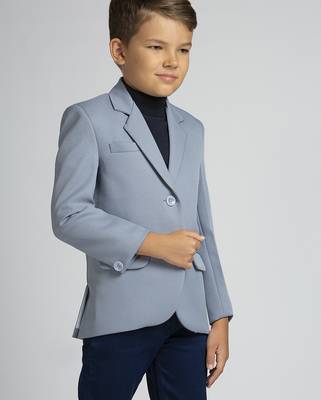 full sleeves solid elegance blazer - grey 5