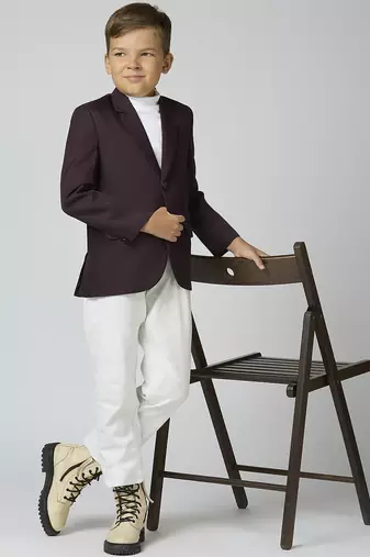 full sleeves solid elegance blazer - maroon