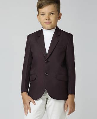 full sleeves solid elegance blazer - maroon 3