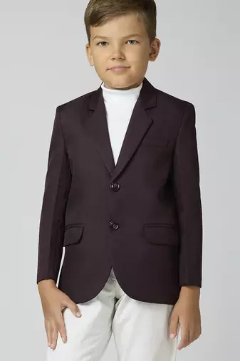 full sleeves solid elegance blazer - maroon