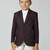 full sleeves solid elegance blazer - maroon