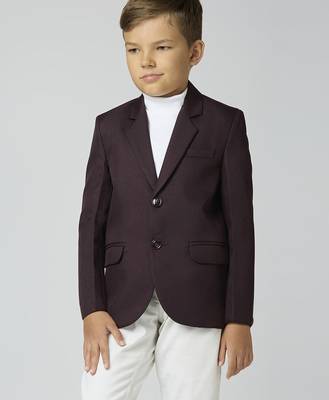 full sleeves solid elegance blazer - maroon 4