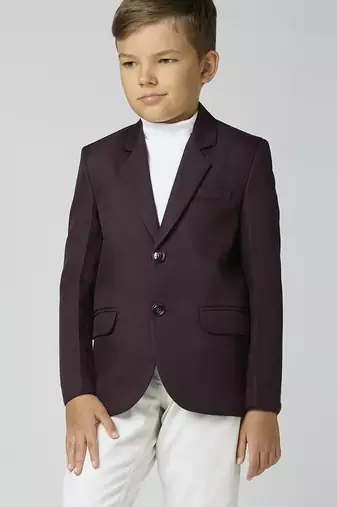 full sleeves solid elegance blazer - maroon