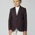 full sleeves solid elegance blazer - maroon