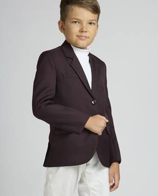 full sleeves solid elegance blazer - maroon 5