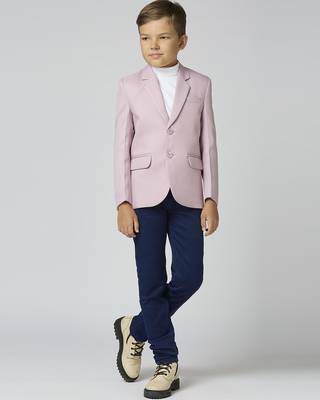full sleeves solid elegance blazer - pink 1