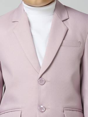 full sleeves solid elegance blazer - pink 2