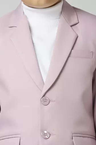 full sleeves solid elegance blazer - pink