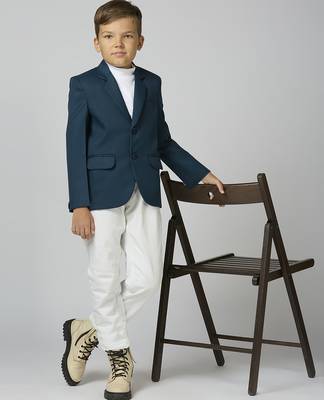 full sleeves solid elegance blazer - peacock green 1