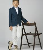 full sleeves solid elegance blazer - peacock green