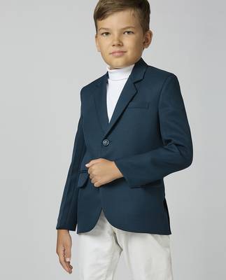 full sleeves solid elegance blazer - peacock green 4