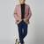 full sleeves solid elegance blazer - peach