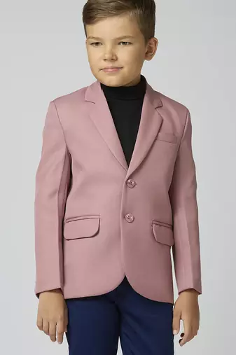 full sleeves solid elegance blazer - peach