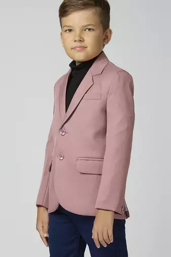 full sleeves solid elegance blazer - peach
