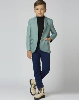 full sleeves solid elegance blazer - sea green 1