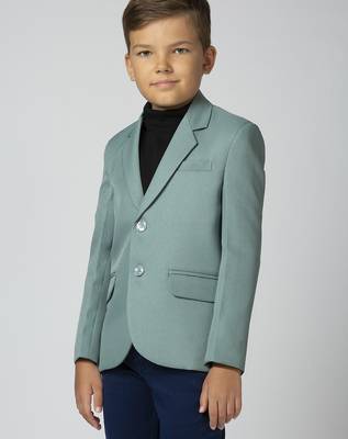 full sleeves solid elegance blazer - sea green 4