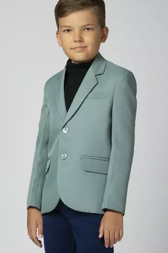 full sleeves solid elegance blazer - sea green