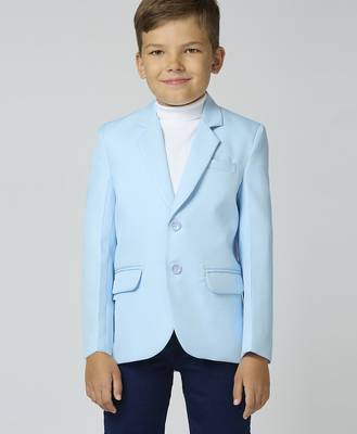 full sleeves solid elegance blazer - sky blue 3