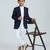 full sleeves solid elegance blazer - naby blue