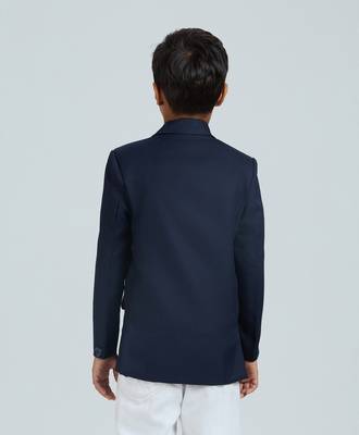 full sleeves solid elegance blazer - naby blue 2