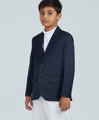 full sleeves solid elegance blazer - naby blue 3