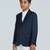 full sleeves solid elegance blazer - naby blue