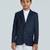 full sleeves solid elegance blazer - naby blue