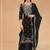 Black vichitra blooming with embroidered sequence & thread work unstitched suit