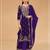 Purple vichitra blooming with embroidered sequence & thread work unstitched suit