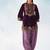 Wine pure velvet with embroiderey 3mm sequence & thread work unstitched suit