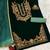 Green pure velvet with embroiderey 3mm sequence & thread work unstitched suit
