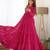 Pink pure soft fox georgette laheriya print fabric fully flair anarkali fully sttiched gown ready to wear