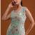Faux georgette with embroidered multi thread work unstitched plazzo suit
