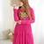Pink pure soft fox georgette laheriya print fabric fully flair anarkali fully sttiched gown ready to wear