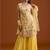 Faux georgette with embroidered multi thread work unstitched plazzo suit