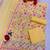 Faux georgette with embroidered multi thread work unstitched plazzo suit