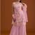 Faux georgette with embroidered multi thread work unstitched plazzo suit