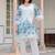 Tiara vivid white cotton printed co ord sets